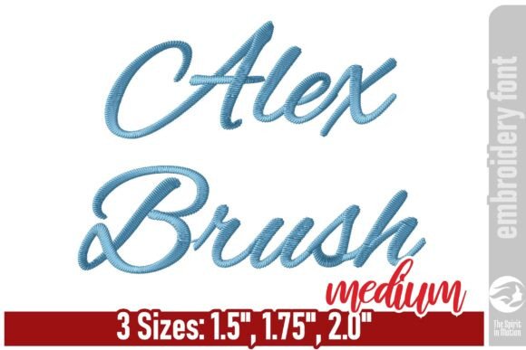 Alex Brush Script Embroidery Font - M