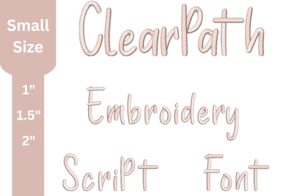 Clear Path Embroidery Font