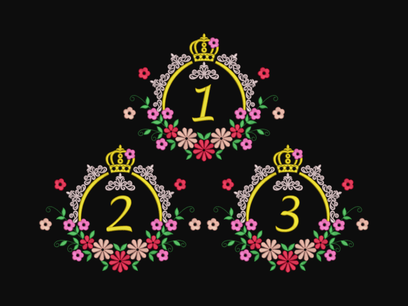 Floral Crown Embroidery Bundle