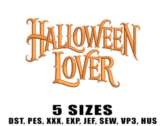 Orange Halloween Embroidery Design
