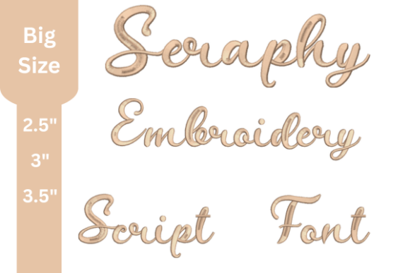 Seraphy Font Embroidery